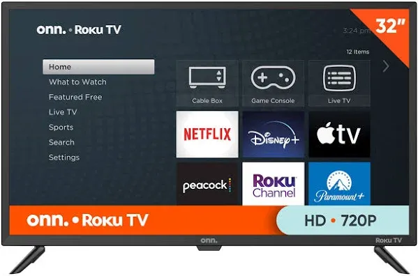 Restored onn. 32 inch Class HD LED Roku Smart TV 100012589