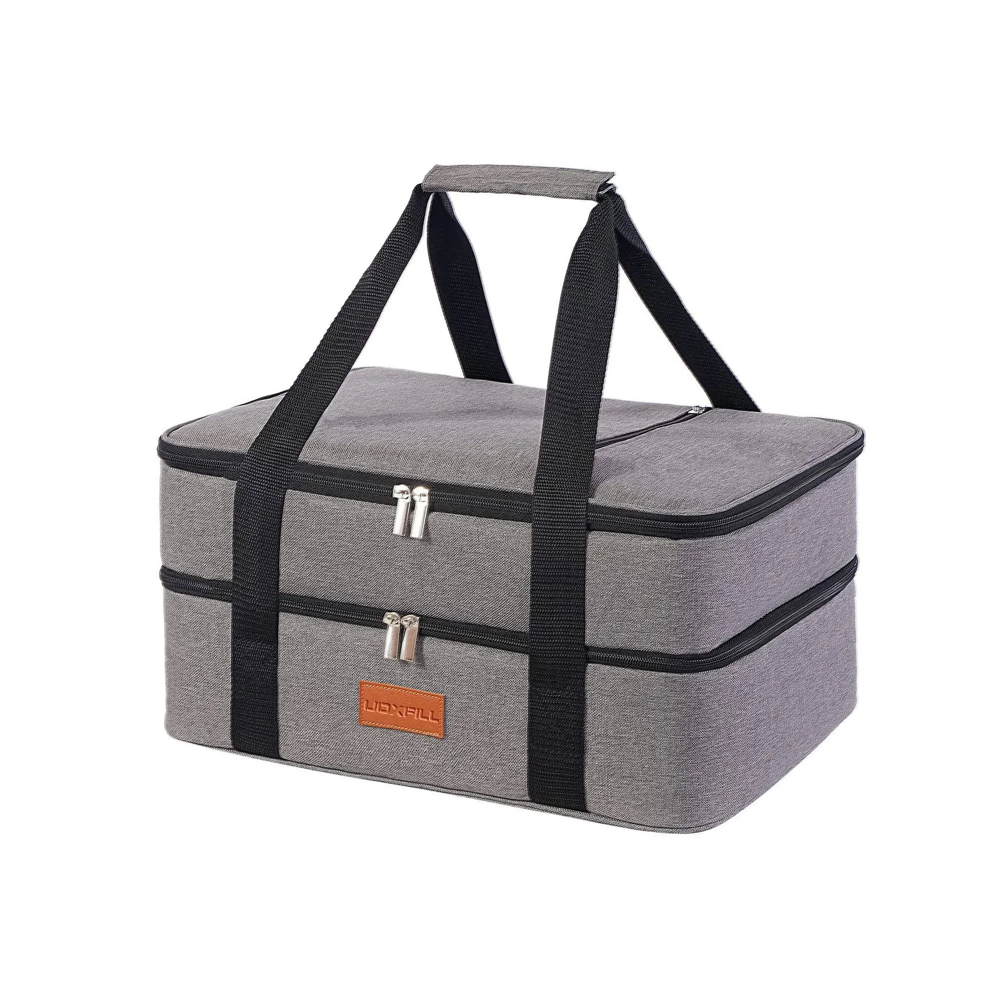 Lunch Bag Insulated Thermal Food Carrier Insulated Double Decker Casserole Carrier for Hot or Cold Food,Insulated Tote Bag for Potluck Cookouts