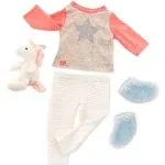 Our Generation Unicorn Wishes with Unicorn Plush Pajama Outfit for 18&#034; Dolls