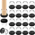 Ezprotekt 24 PCS Chair Leg Sliders for Carpet Clear Chair Leg Protectors for Carpet