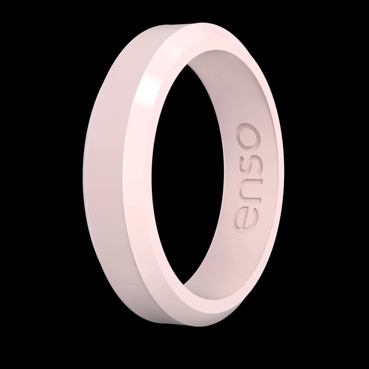 Enso Rings Thin Bevel Series Silicone Ring - Pink Sand