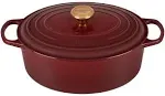 Le Creuset Signature 6.75-Quart Oval Enamel Cast Iron French/Dutch Oven with Lid in Rhone 