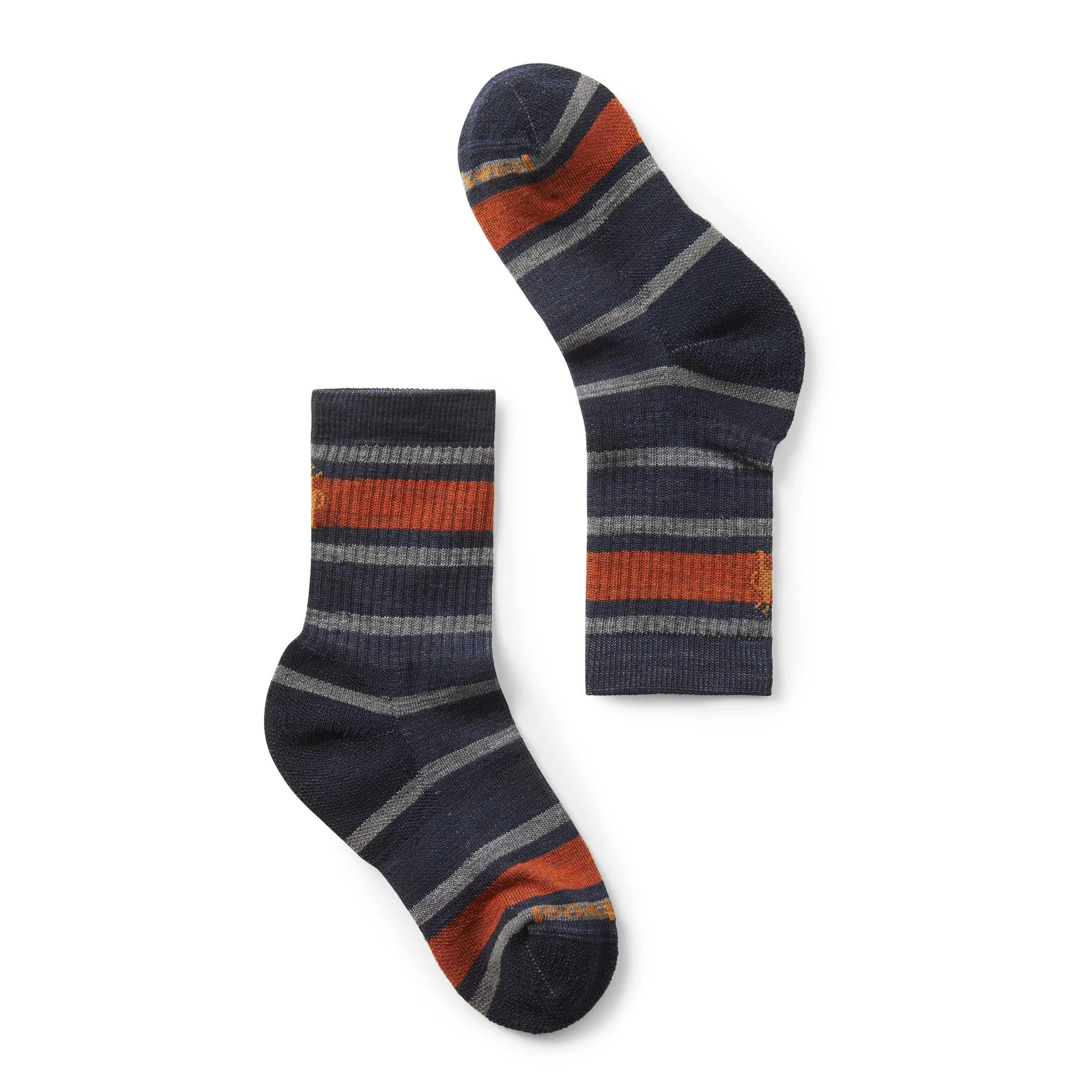 Smartwool Kids ' Hike Light Cushion Striped Crew Socks - Deep Navy