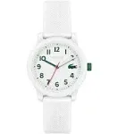 Lacoste 12.12 Kids 33mm Quartz Strap Watch - White Silicone