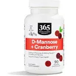 365 by Whole Foods Market D-Mannose with Cranberry 90 Count Vegan Capsules