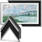 Deco TV Frames 75" Customizable Frame for Samsung The Frame TV 2021-2024 (Antique Silver & Black)