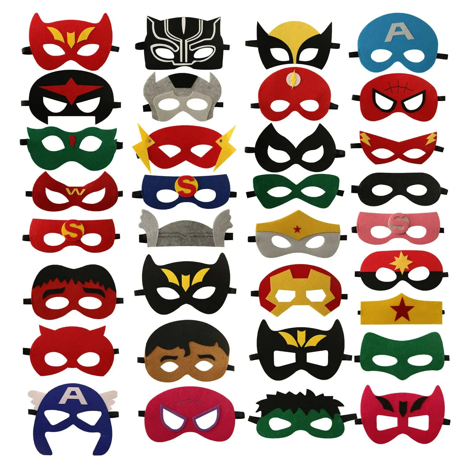 DANGSHAN 33 Packs Superhero Masks Party Favors for Kids Toys Set, Dress Up Birthday Festival Christmas Halloween Cosplay Party Supplies Party Masks