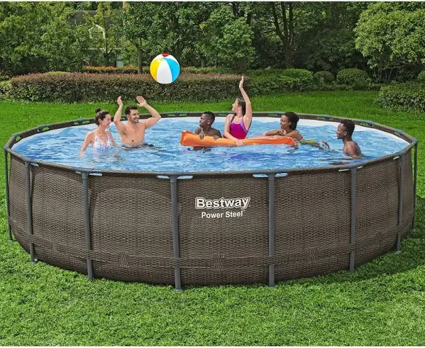 Bestway Power Steel 18 x 48 Round Above Ground Pool Set