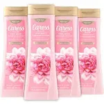 Caress Body Wash With Silk Extract For Noticeably Silky, Soft Skin Daily Silk Body Soap With White Peach & Orange Blossom 20 fl oz 4 pack