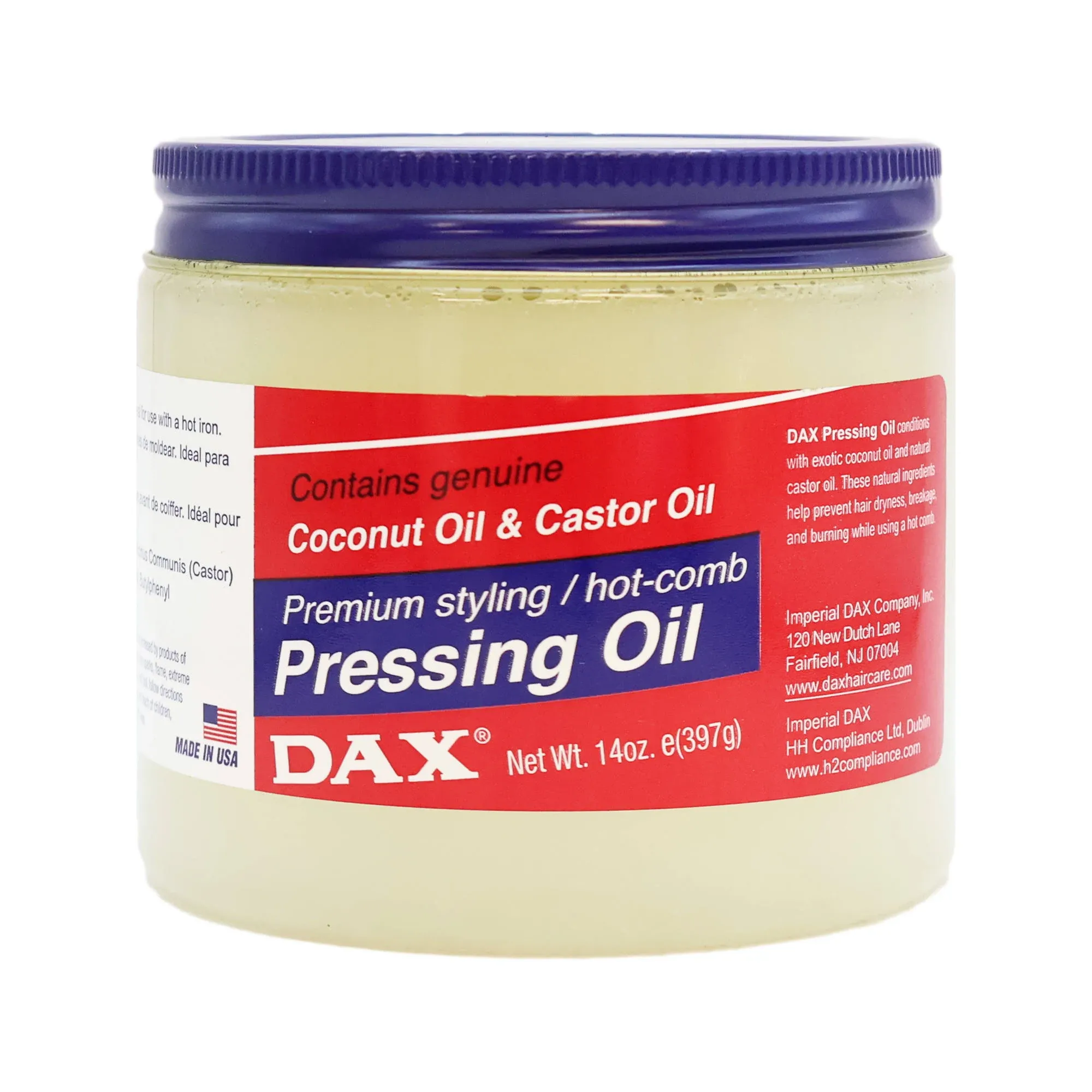 DAX Pressing Oil for Hair, Unscented, 14 Ounce