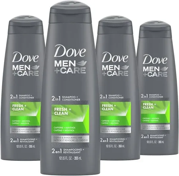 Dove Men+Care 2 in 1 Shampoo and Conditioner Fresh and Clean 12 oz