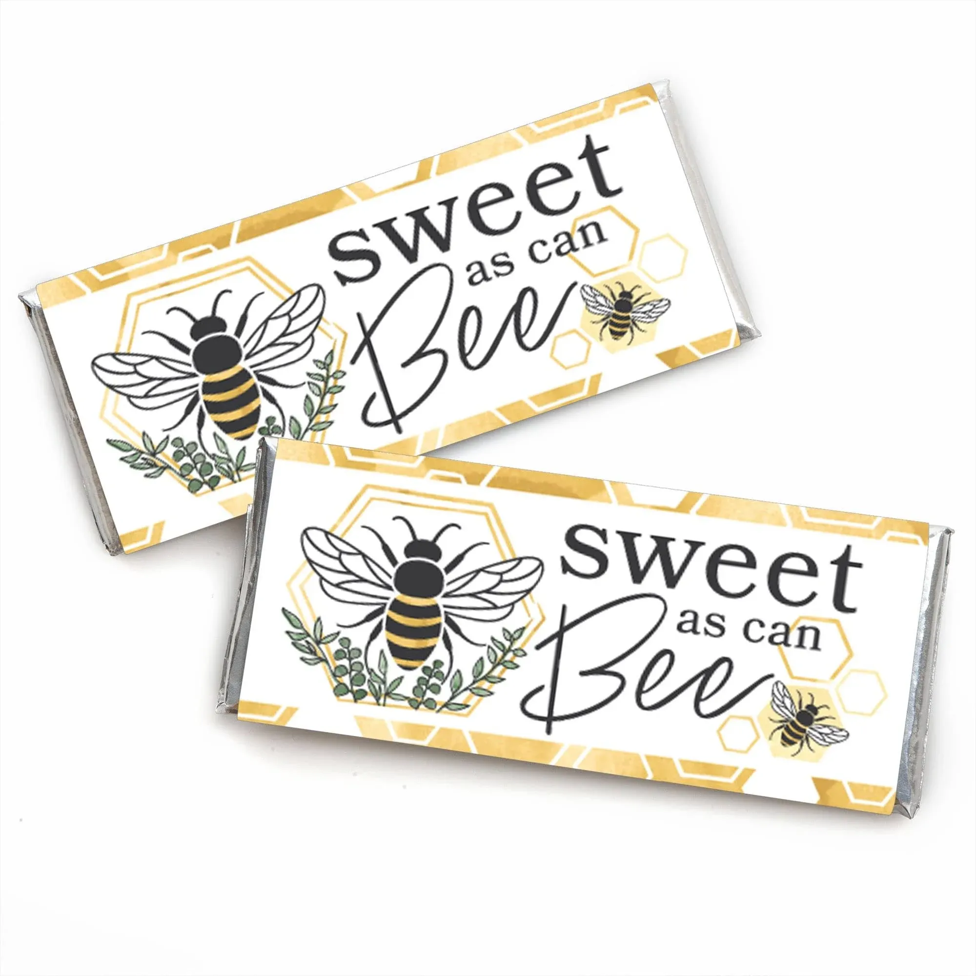 Big Dot of Happiness Little Bumblebee - Candy Bar Wrapper Bee Baby Shower or ...