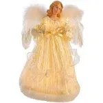 Kurt Adler 10-Light Angel Treetop 12-Inch Ivory