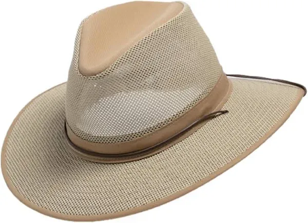 New Henschel Men&#039;s Polycotton Packable Mesh Breezer Safari Hat