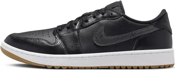 Air Jordan 1 Low Golf Shoes Black/Anthracite-Brown-White / 10.5