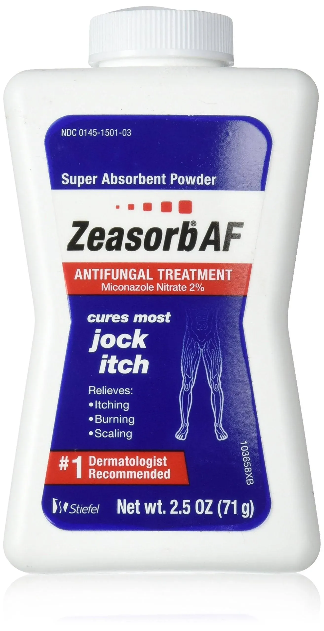 Zeasorb AF Antifungal Treatment Miconazole Nitrate 2% Jock Itch Relief 2.5oz