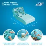 Bestway H2OGO! Luxury Fabric Covered 64&#034; Inflatable Pool Lounger Float, Blue