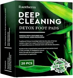 Rantherm Foot Paches, Premium Deep Cleansing Foot Pads, Bamboo Foot Paches, Ginger Foot Pads for Promoting Sleeping, Relieving Fatigue and Relaxing