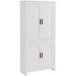 HOMCOM 64&#034; 4-Door Kitchen Pantry, Freestanding Storage