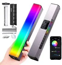 Neewer RGB1 Magnetic Handheld LED Tube Light Stick (Silver, 9.8") tyStX | GearFocus.com