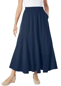 Woman Within Plus Size Women's Knit Panel Skirt