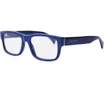 Gucci GG1141O 002 Blue Rectangle Men's Eyeglasses