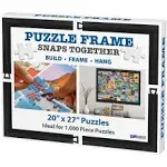 Funwares 20 x 27 Puzzle Frame - Easy Assembly, Sleek Contemporary Matte Black Finish, No Glass/Plastic Cover for Clear View, Perfect Fit & Easy