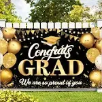 XtraLarge Congrats Grad Banner 72x44 Inch Congratulation<wbr/>s Banner Graduation Back