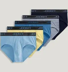 Jockey Men's Lightweight Cotton Blend Brief - 5 Pack