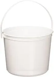 Multipurpose White Plastic Bucket with Handle