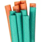 RobelleTeal and Orange Pool Water Noodles (12-Pack)