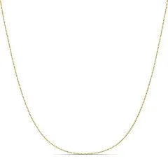 Amazon Essentials Sterling Silver Thin 0.8mm Box Chain Necklace | Available in Yellow Gold or Silver | 16", 18", 20", 24", or 30" (previously Amazon Collection)