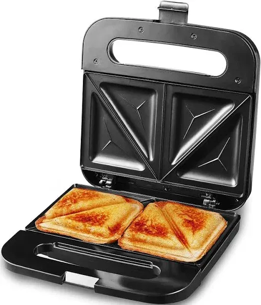 Stainless Steel Panini Maker - Non-Stick Grilled Cheese &amp; Omelets, 750W