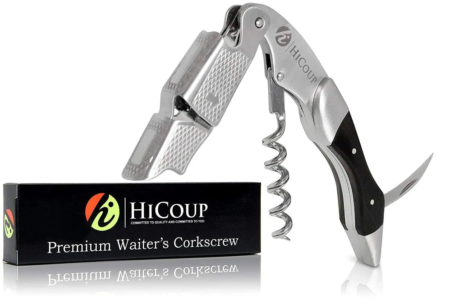 Hicoup Wine Opener Professional Corkscrews for Wine Bottles w/Foil Cutter and Cap Remover