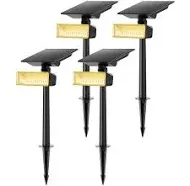 Consciot Warm White Solar Spot Lights Outdoor,Dusk-to-Dawn 600LM 360°Adjustable Solar Landscape Spotlights with IP65 Waterproof Solar Lights Outdoor,3 Brightness for Garden Yard Doorway Lawn, 4 Pack