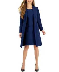 Le Suit Women's Crepe Topper Jacket Sheath Dress Suit