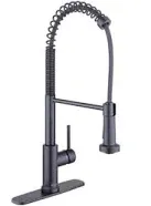 Glacier Bay Paulina Spring Neck Pull Down Sprayer Kitchen Faucet in Matte Black