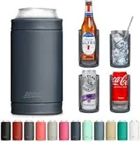 DUALIE 3 in 1 Insulated Can Cooler - Universal Size for 12 oz Cans, Slim Cans, and Bottles - 15+ Colors Available