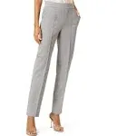 Hue Grey Pinstripe Pull-On Trouser Leggings - L