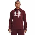 Maroon/White - Under Armour Women's UA Rival Fleece Big Logo Pullover Hoodie, 13