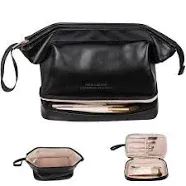 Abiudeng Large Double Layer Makeup Bag