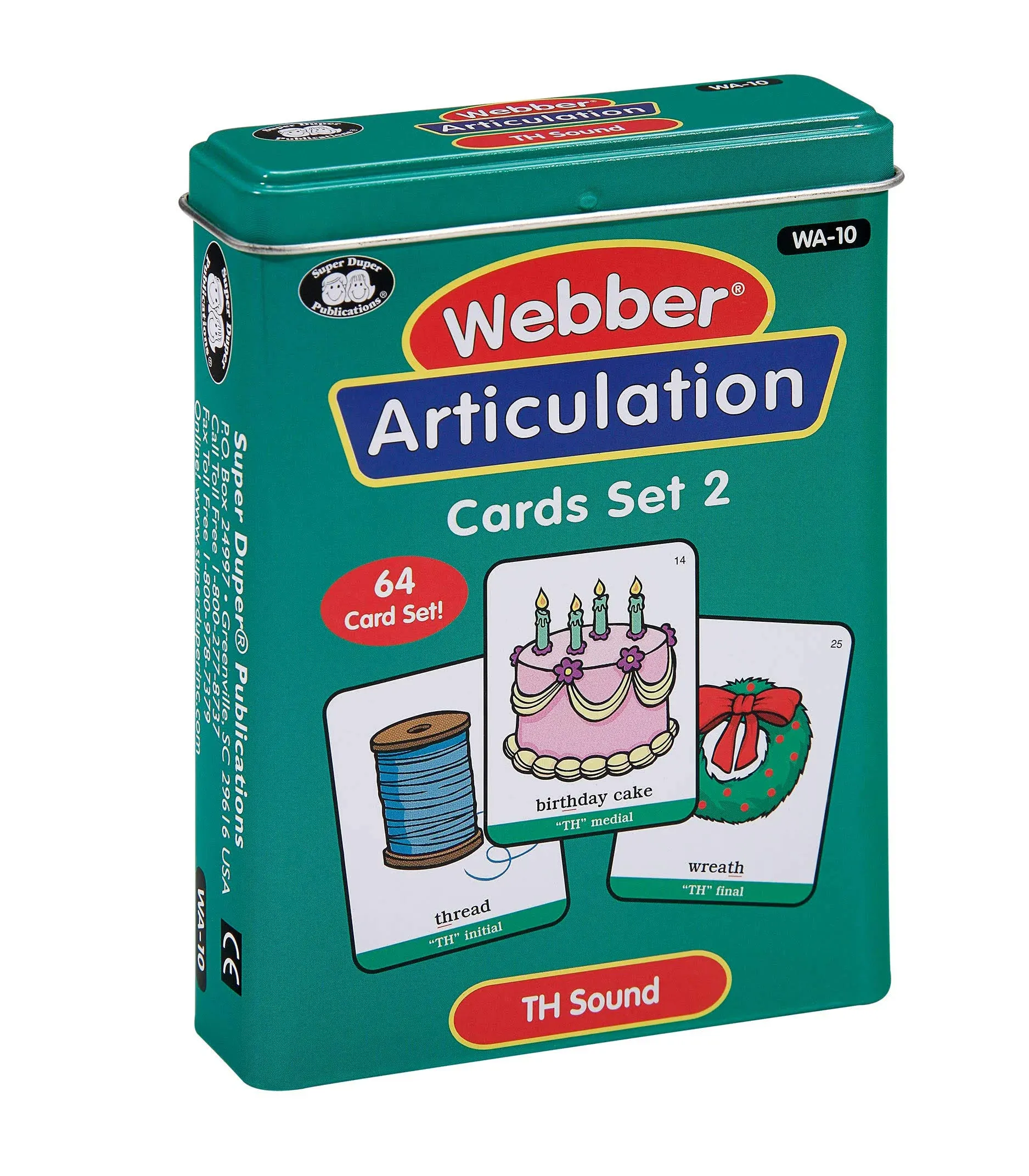 Super Duper Webber Articulation TH Sound Flash Card Deck