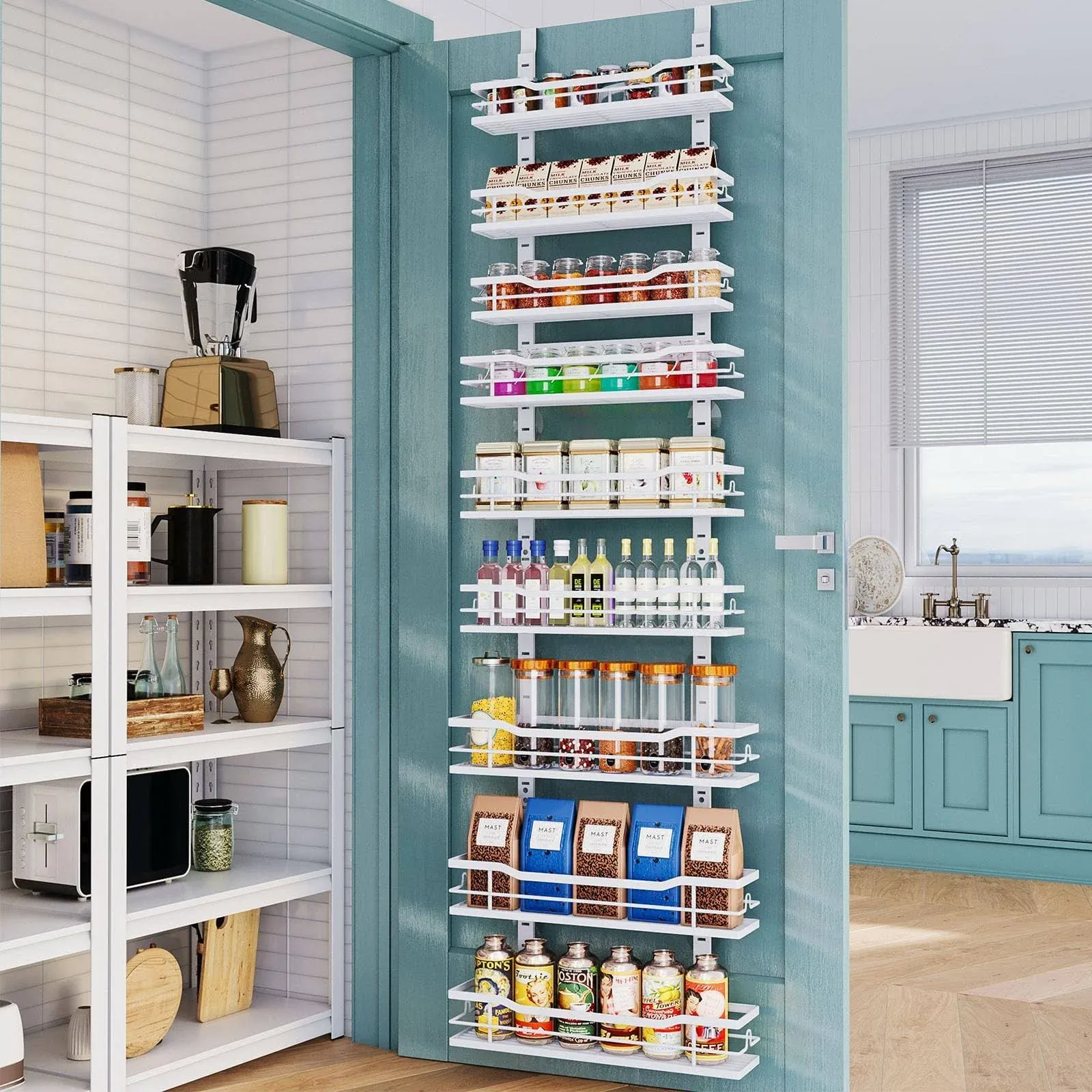 Over The Door Pantry Organizer9Tier - 6"D x 16"W x 74.8"H