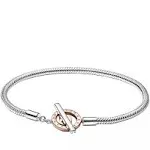 Pandora Signature Two-Tone T-Bar Snake Chain Bracelet