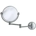 Gatco 1411 7-1/2 Diameter Swinging Adjustable Wall Mirror - Chrome