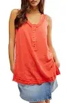 Free People Love Language Burnout Tank in Radiant Watermelon