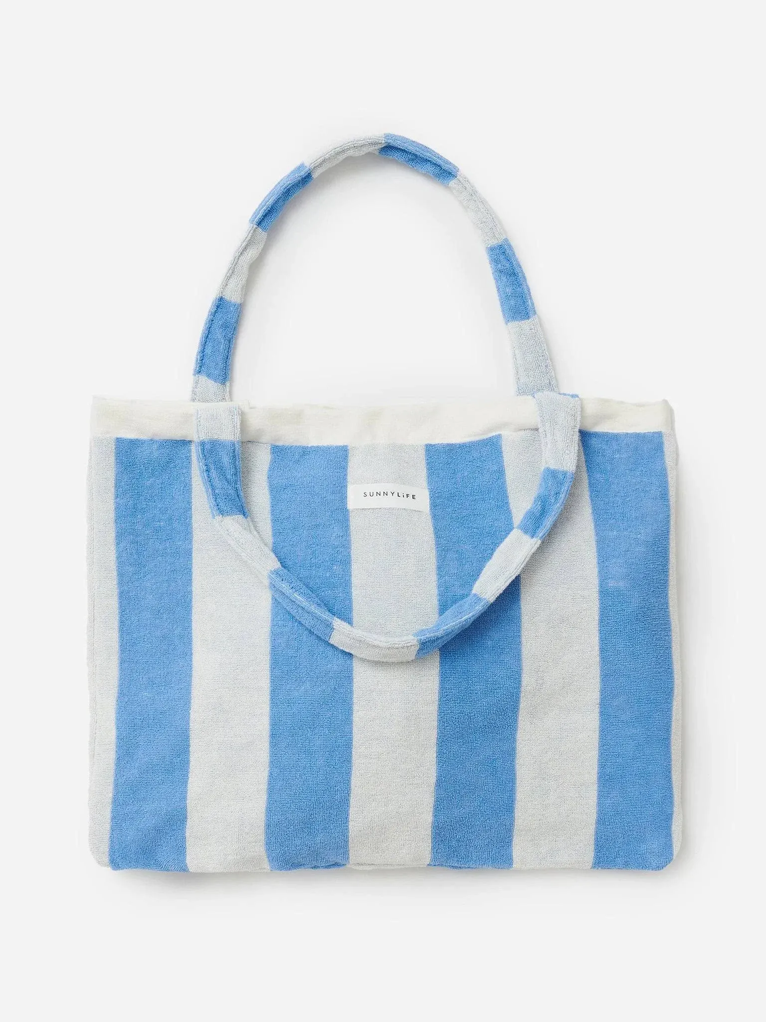 Mid Blue Stripe Beach Towel 2-in-1 Tote