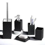 Yueranhu Matte Black Bathroom Accessories Set 6 Pcs -Toothbrush Holder，Toothb.<wbr/>..