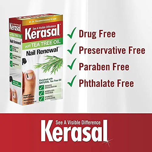 Kerasal Nail Renewal Plus Tea Tree Oil Fungal Nail Repair Solution (10 ml)