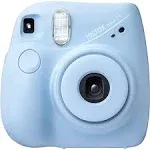 Fujifilm INSTAX Mini 7+ Bundle (10-Pack film, Album, Camera Case, Stickers), Light Blue